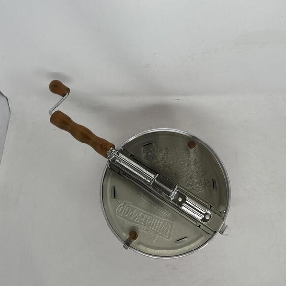 Red Genuine Whirley-Pop Popcorn Popper Red Metal Hand Crank Wabash Valley Farm - Picture 2 of 7